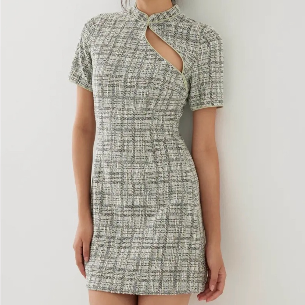 *SOLD* Love, Bonito Sia Tweed Mandarin Collar Mini Dress